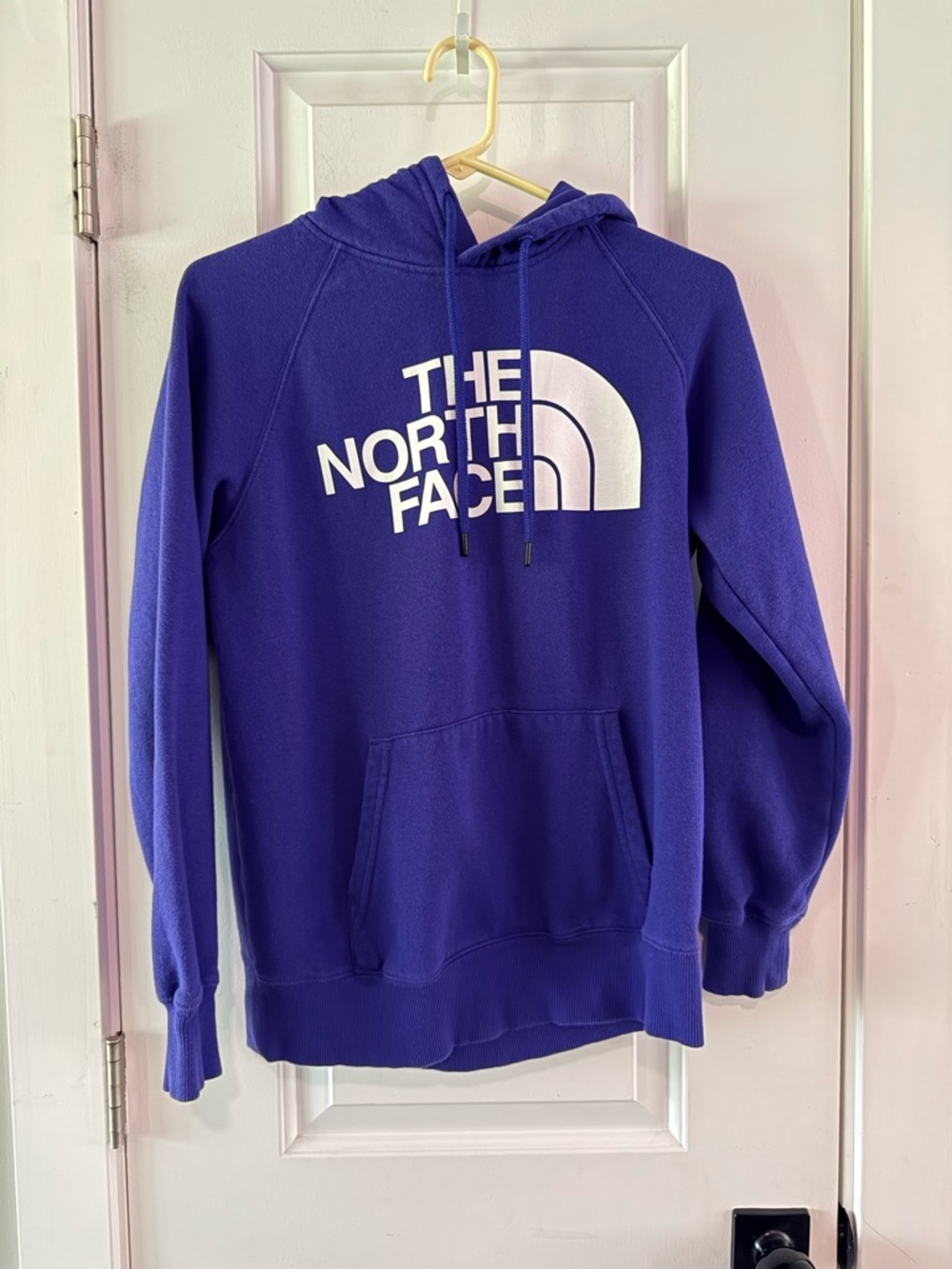 The North Face Purple Half Dome Logo Pullover Hoodie Womens Small Fleece TNF - Picture 2 of 6